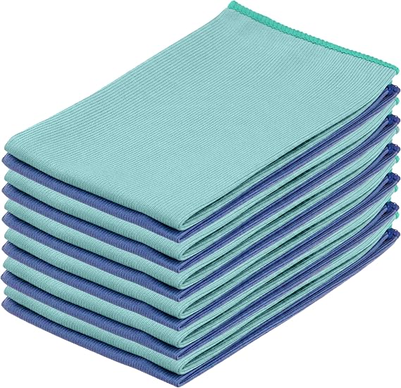 Superio Microfiber Window Cleaning Cloth, Mirror & Glass Miracle Cloth Lint & Streak Free, Washable, Large Eco-Friendly for Electronics, Cars, Tv Screens, Glasses. Cleans with Plain Water (14x16 12)