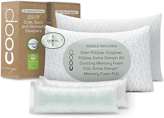 Coop Home Goods Eden Pillow and Original Pillow Queen Bundle