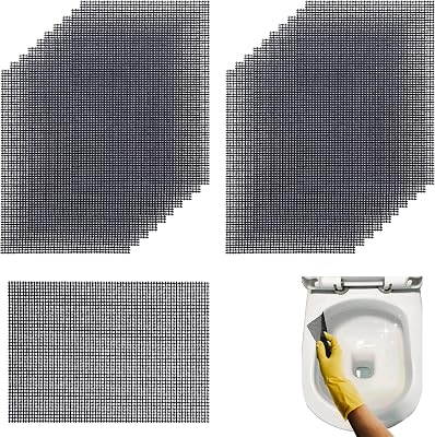 10Pcs Cleaning Screens for Toilets Cleaner Hard Water 5.5 x 4 Inch Flexible Scrubbing Pads for Household Cleaning Scouring Mesh Pad for Remove Grills Carbon Rust Scale 10