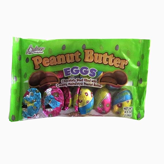 Palmer (1 bag) Easter Peanut Butter Eggs - Chocolaty Shell filled with Creamy Homestyle Peanut Butter - 4.5oz / 128 g