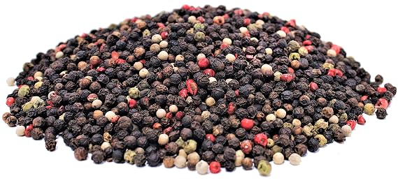 Premium Whole Peppercorn Medley by Its Delish, 1 lb Bulk Bag, Whole Black Green White and Pink Pepper Mix For Refill- All Natural
