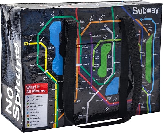Blue Q Subway Shoulder Tote