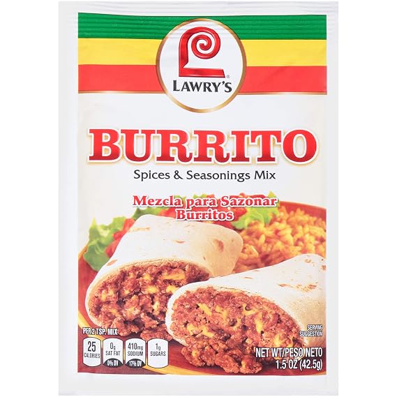 Lawry's Burrito Seasoning Mix, 1.5 oz