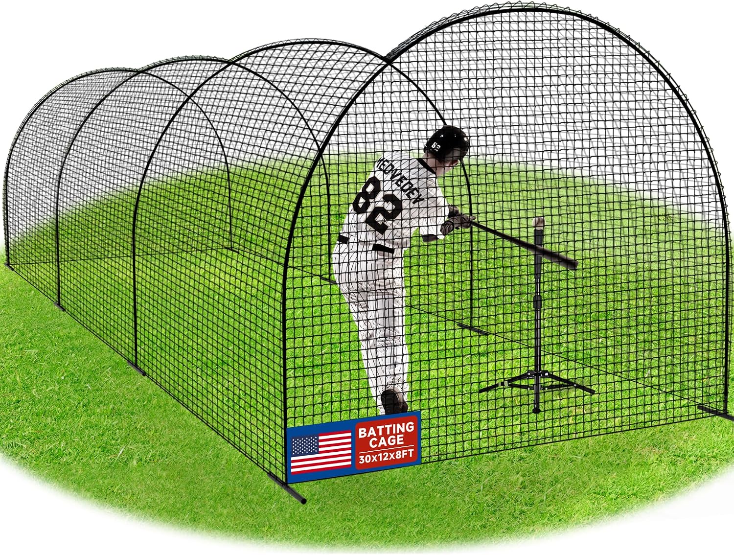 20&30FT Baseball Batting Cages with Frame and Net for Backyard, Baseball Training Equipment Netting with PE Net, Softball Baseball Nets for Batting| Hitting and Pitching Practice