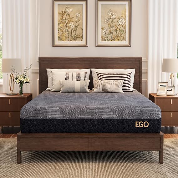 EGOHOME Twin XL 10" Copper Gel Memory Foam Mattress Pressure Relief Medium