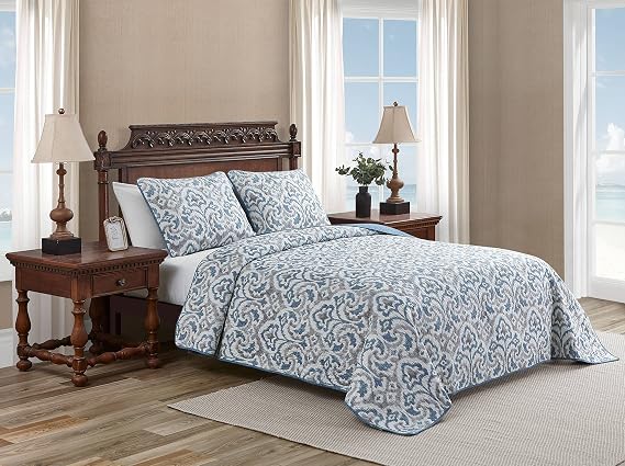 Tommy Bahama - Queen Quilt Set with Shams, Cotton, Reversible