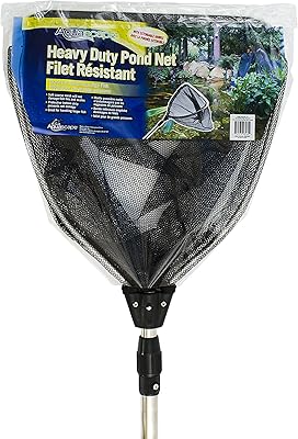Aquascape Heavy-Duty Pond Fish Net with Extendable Handle Durable, Fine Mesh, Multi-Purpose Koi & Fish & Debris Removal Tool for Ponds & Water Gardens, 36 to 69 inches Telescoping Handle, 98560