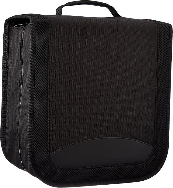 Amazon Basics CD/DVD Wallet - 128-capacity (Black), 4 pack