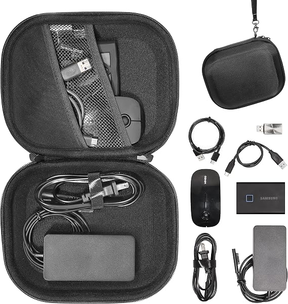 Laptop Charger Case Compatible with AC Adapter of Surface Laptop, Dell, HP, Toshiba, Lenovo, Acer, ASUS, Samsung, Sony, Fujitsu, Gateway, All in one Organizer Laptop Charger case.