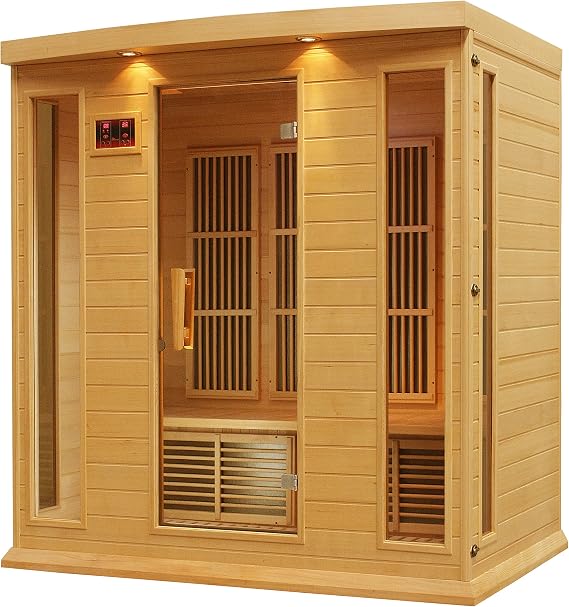 DYNAMIC SAUNAS Maxxus 4 Per Low EMF FAR Infrared Carbon Canadian Hemlock Sauna