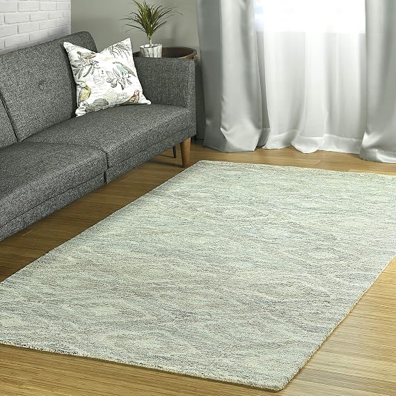 Kaleen 5' x 7'9" Wool Area Rug in Beige, Hand-Tufted Palladian Collection