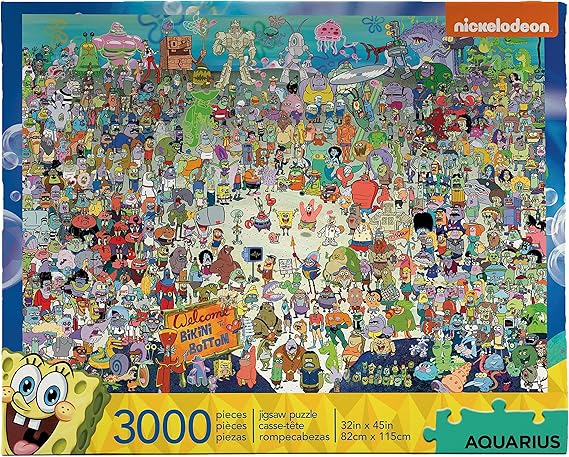 AQUARIUS Spongebob Squarepants Bikini Bottom 3000 Piece Jigsaw Puzzle