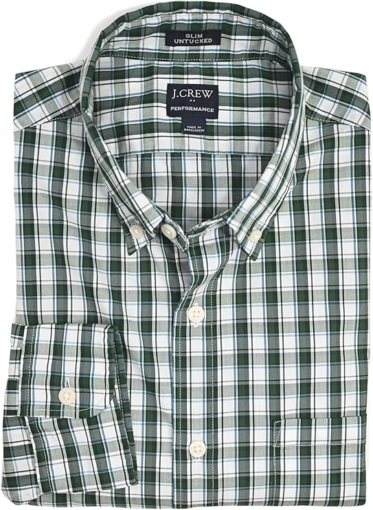 J.Crew Mercantile Men's Long Sleeve Slim-Untucked Flex Performance Shirt